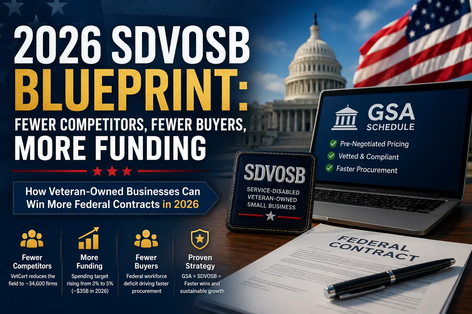 2026 SDVOSB GSA Schedule Blueprint for veteran-owned businesses seeking federal contract opportunities.
