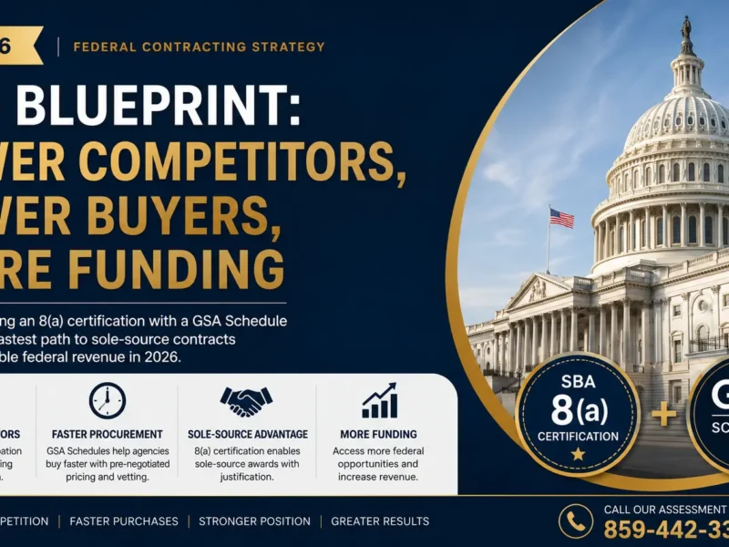 8(a) certification and GSA Schedule strategy for winning federal contracts in 2026.